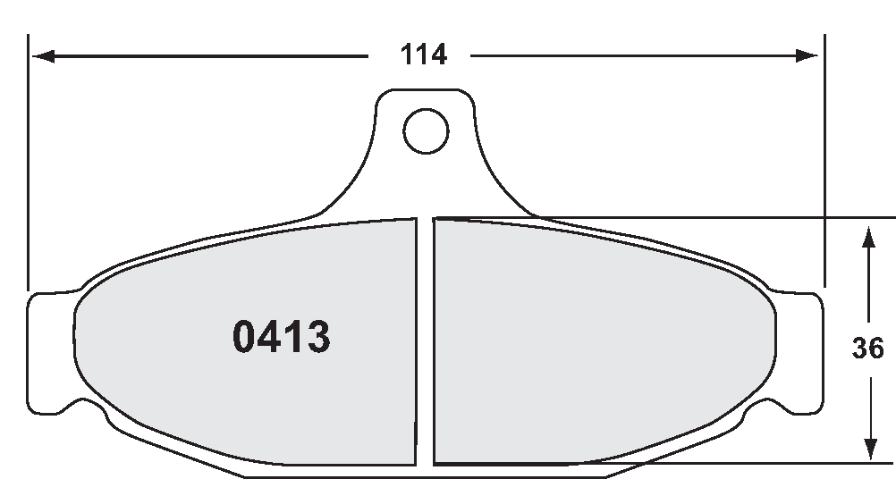 PFC 0413.22 BRAKE PADS Z-RATED CARBON METALLIC CHEVROLET CORVETTE C4