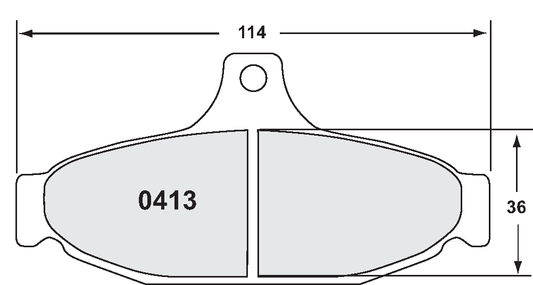 PFC 0413.22 BRAKE PADS Z-RATED CARBON METALLIC CHEVROLET CORVETTE C4