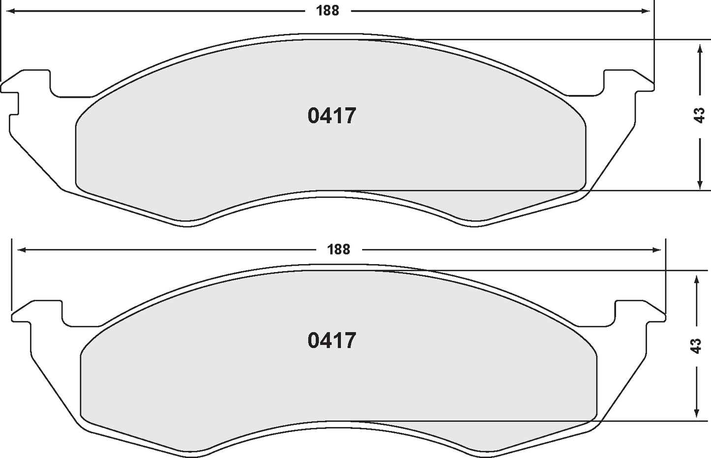 PFC 0417.22 BRAKE PADS Z-RATED CARBON METALLIC