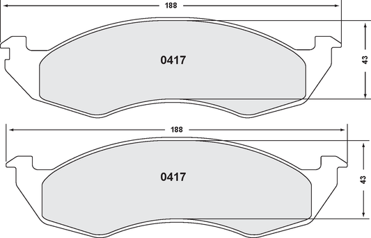 PFC 0417.22 BRAKE PADS Z-RATED CARBON METALLIC