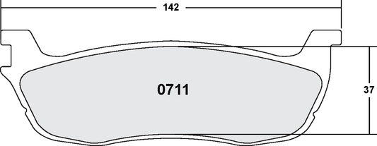 PFC 0711.22 BRAKE PADS Z-RATED CARBON METALLIC