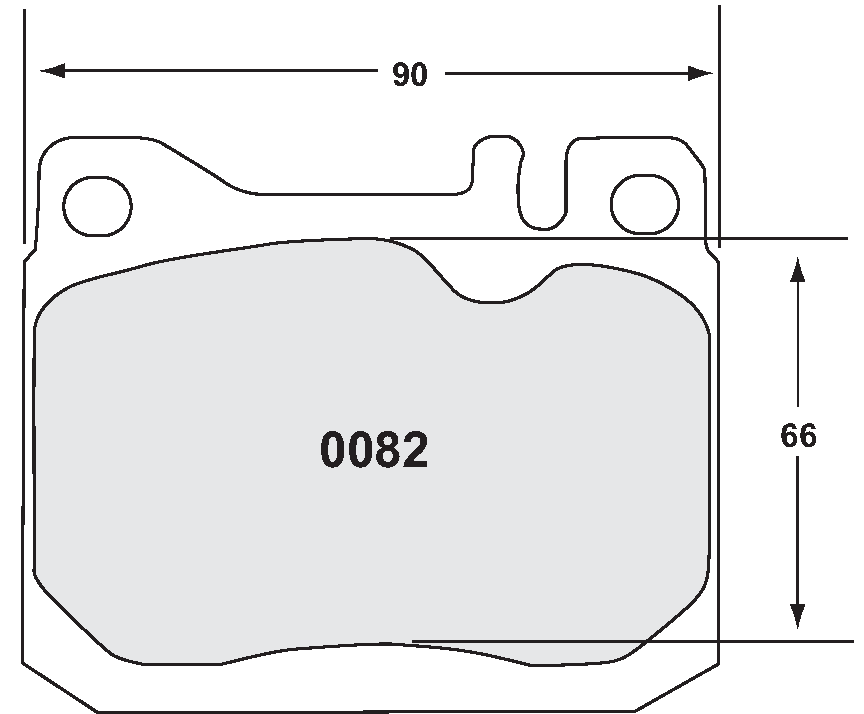 PFC 0082.22 BRAKE PADS Z-RATED CARBON METALLIC MACK FAW536D