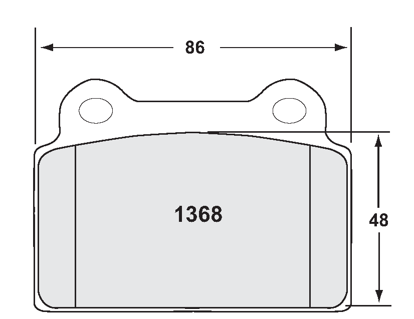 PFC 1368.01.14.44 BRAKE PADS RACE 01 CMPD 14MM REAR MITSUBISHI EVO X 2008-