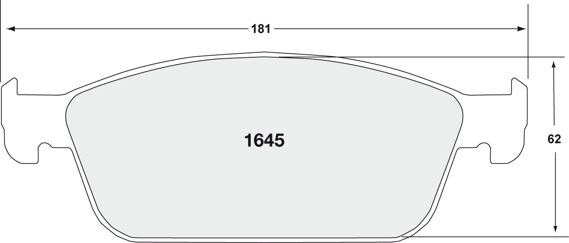 PFC 1645.22 BRAKE PADS Z-RATED SEMI METALLIC FRONT FORD TRANSIT CONNECT 2014