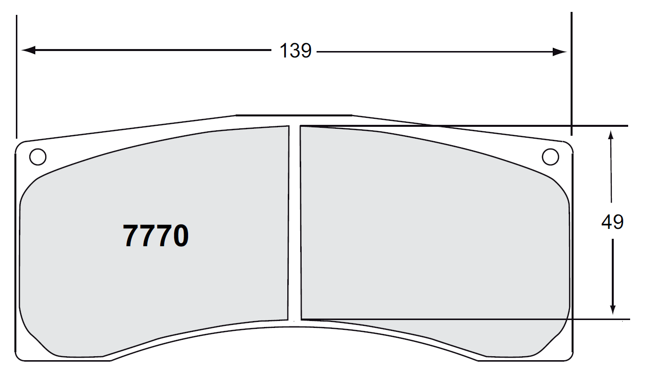 PFC 7770.35.26.44 BRAKE PADS RACE 35 CMPD 26MM MITSUBISHI EVO (GROUP N GRAVEL)