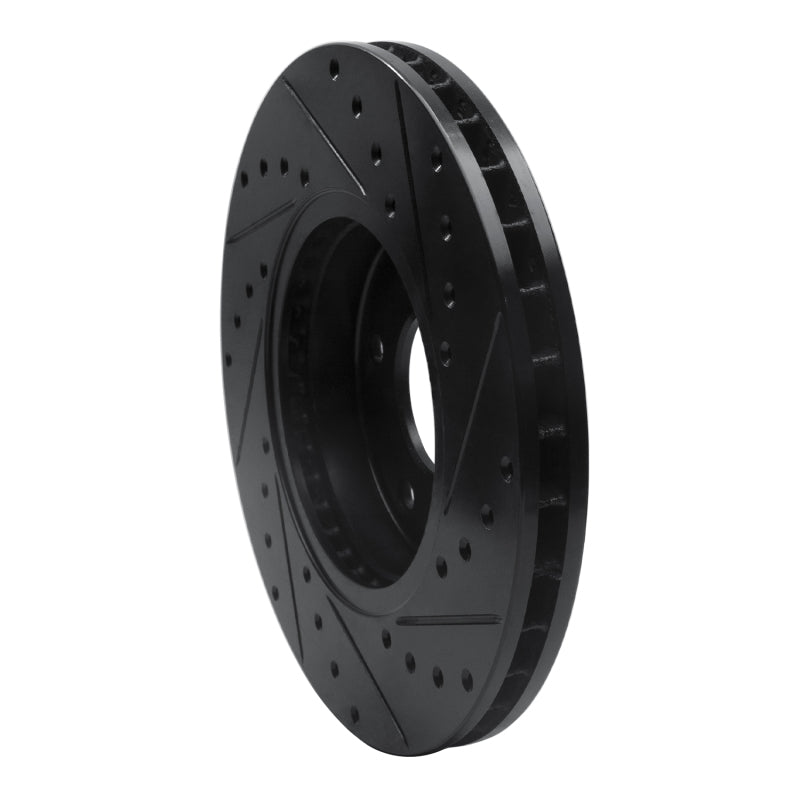 R1 Concepts R1 97-03 Jaguar XJR Front Left Drilled & Slotted Black Brake Rotor