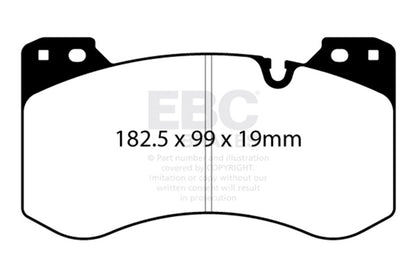 EBC Racing 2021+ BMW M3/M4 (G80/G82) / 2023+ BMW M2 (G87) RP-X Race Front Brake Pads