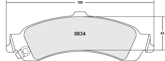 PFC 0834.20 REAR BRAKE PADS CHEVROLET SILVERADO 1500