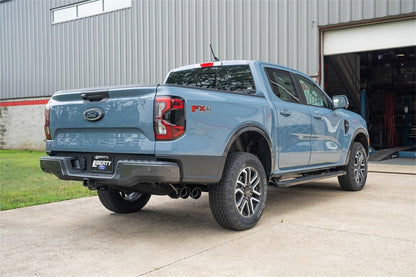 CORSA Performance Corsa 2024-2025 Ford Ranger 3in Cat-Back Exhaust 4in Black PVD Pro-Series Slash Cut Twin Tip