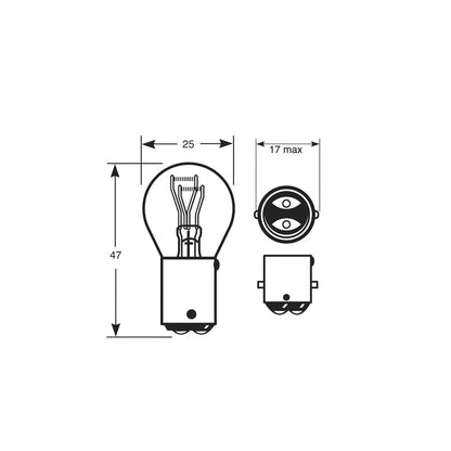 RING R381 12V 21/5W SBC BA15d Brake & Tail (10 units)