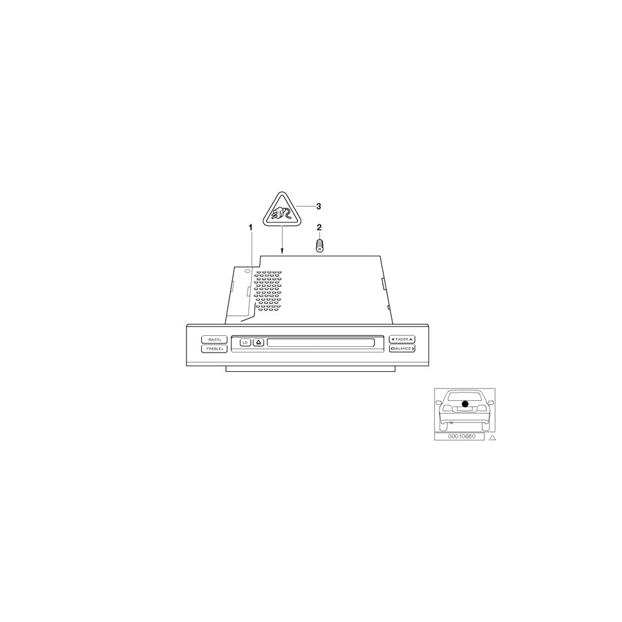 Genuine BMW 65126961219 E39 E53 Exch. Radio Bmw Business Cd (Inc. 520d, 525d & X5 4.4i) | ML Performance US Car Parts