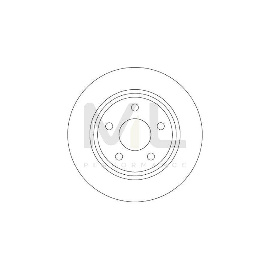 TRW DF6556 Brake Disc for FORD FOCUS Solid, Painted | ML Performance Car Parts