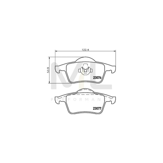 Hella 8DB 355 008-871 Brake Pad Set Not Prepared For Wear Indicator