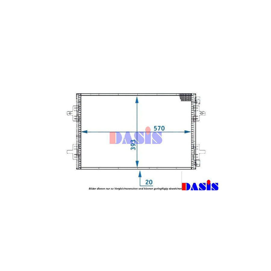 AKS Dasis 182006N Air Conditioning Condenser for Renault Avantime
