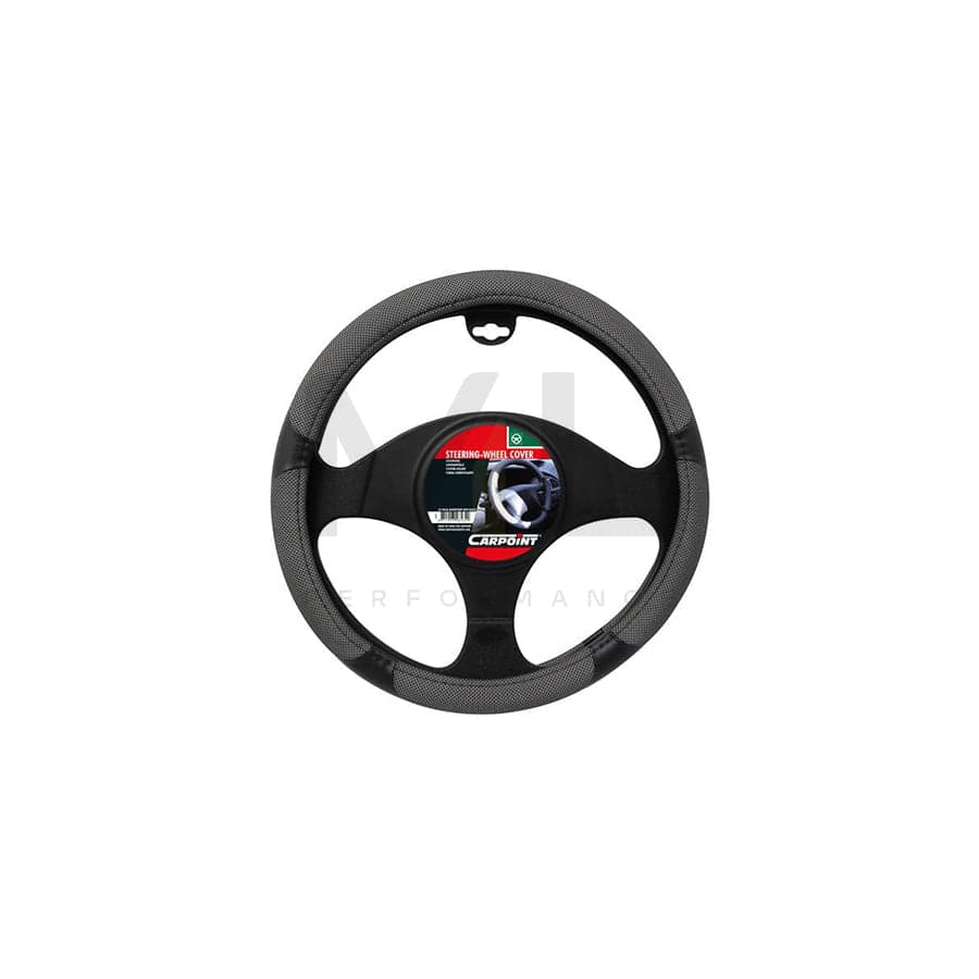 CARPOINT 2510086 Steering wheel cover Grey, Ø: 37-39cm, Textile