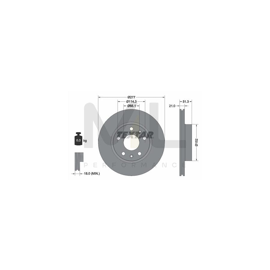 TEXTAR 92115700 Brake Disc for LAND ROVER FREELANDER Internally Vented, without wheel hub, without wheel studs | ML Performance Car Parts