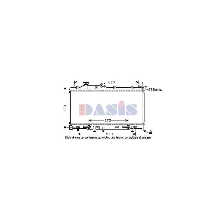 AKS Dasis 350041N Engine Radiator for Subaru Forester III (Sh)