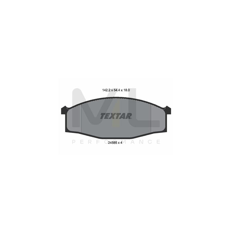 TEXTAR 2458501 Brake pad set for NISSAN CABSTAR not prepared for wear indicator | ML Performance Car Parts