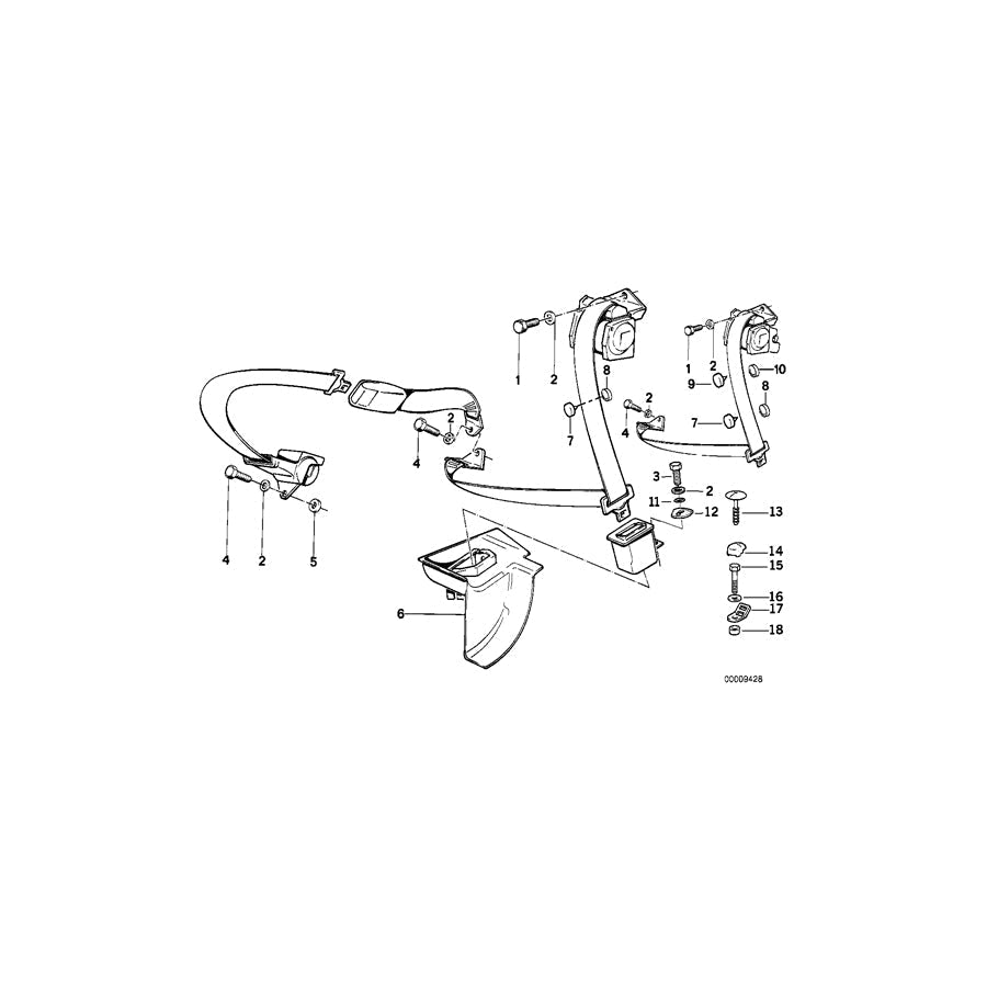Genuine BMW 72118107595 E34 Covering Left SCHWARZ (Inc. 525td) | ML Performance UK Car Parts