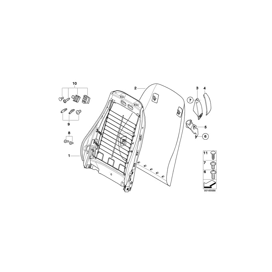 Genuine BMW 72117078057 E85 Seat Belt Guide Loop, Left CHROME-LINE (Inc. Z4) | ML Performance US Car Parts
