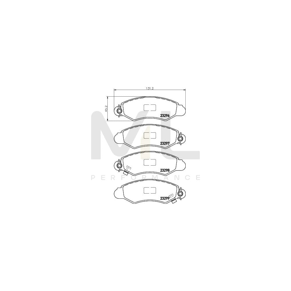 Hella 8DB 355 017-011 Brake Pad Set With Acoustic Wear Warning