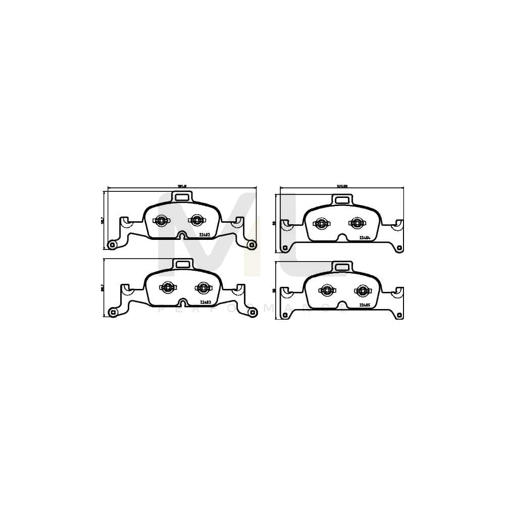 Hella 8DB 355 025-811 Brake Pad Set Prepared For Wear Indicator
