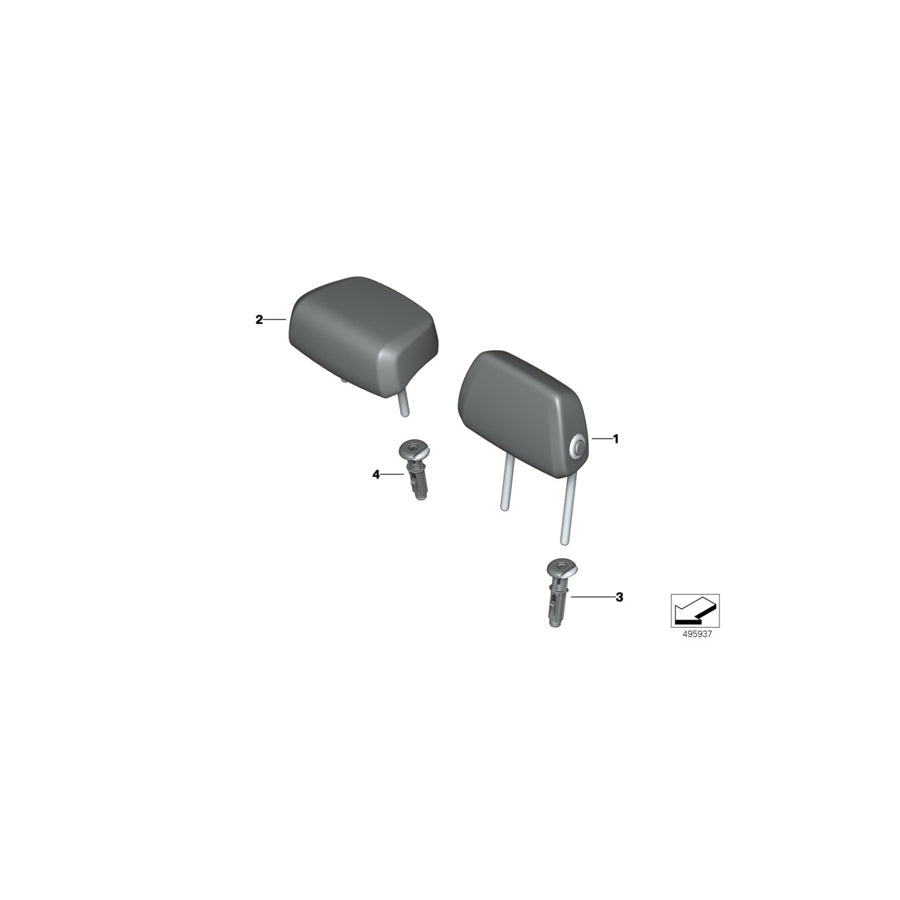 Genuine BMW 52107951972 G07 Headrest Comfort, Leather COGNAC (Inc. X7 50iX, X7 M50iX & X7 M50dX) | ML Performance US Car Parts