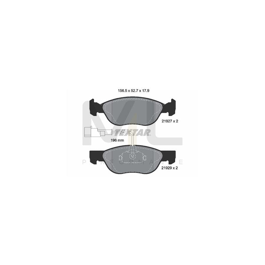 TEXTAR 2192901 Brake pad set with integrated wear warning contact | ML Performance Car Parts