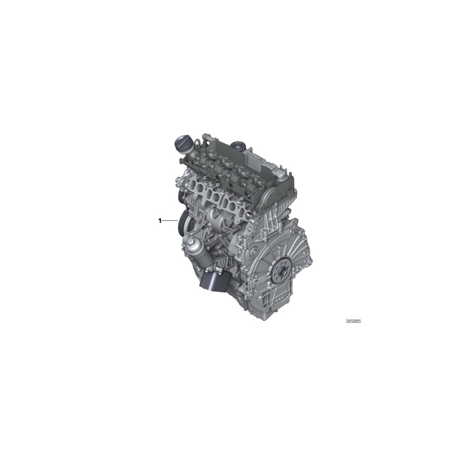 Genuine BMW 11002473077 F10 F11 Exch. Short Engine B47D20A (Inc. 520dX) | ML Performance US Car Parts