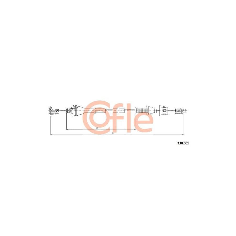 COFLE 3.RE001 Throttle Cable for RENAULT KANGOO