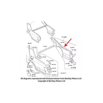 GENUINE Rolls-Royce AHP0178 RIGHT HAND REAR WING OUTER SKIN