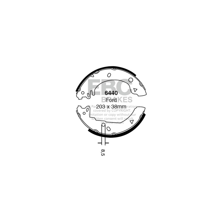 EBC 6440 Ford Rear Brake Shoes (Inc. Fiesta Mk3, Courier, Fiesta) 1 | ML Performance US Car Parts