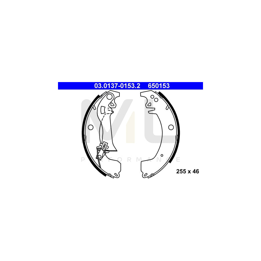 ATE 03.0137-0153.2 Brake Shoe Set