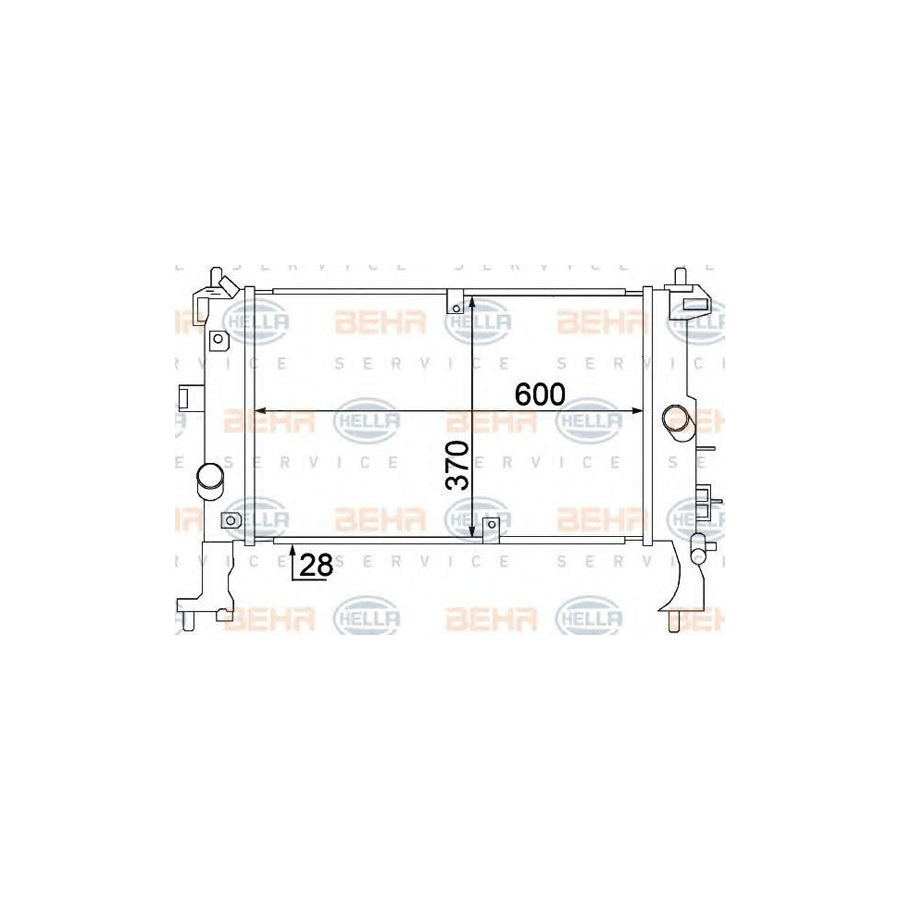 Hella 8MK 376 771-241 Engine Radiator