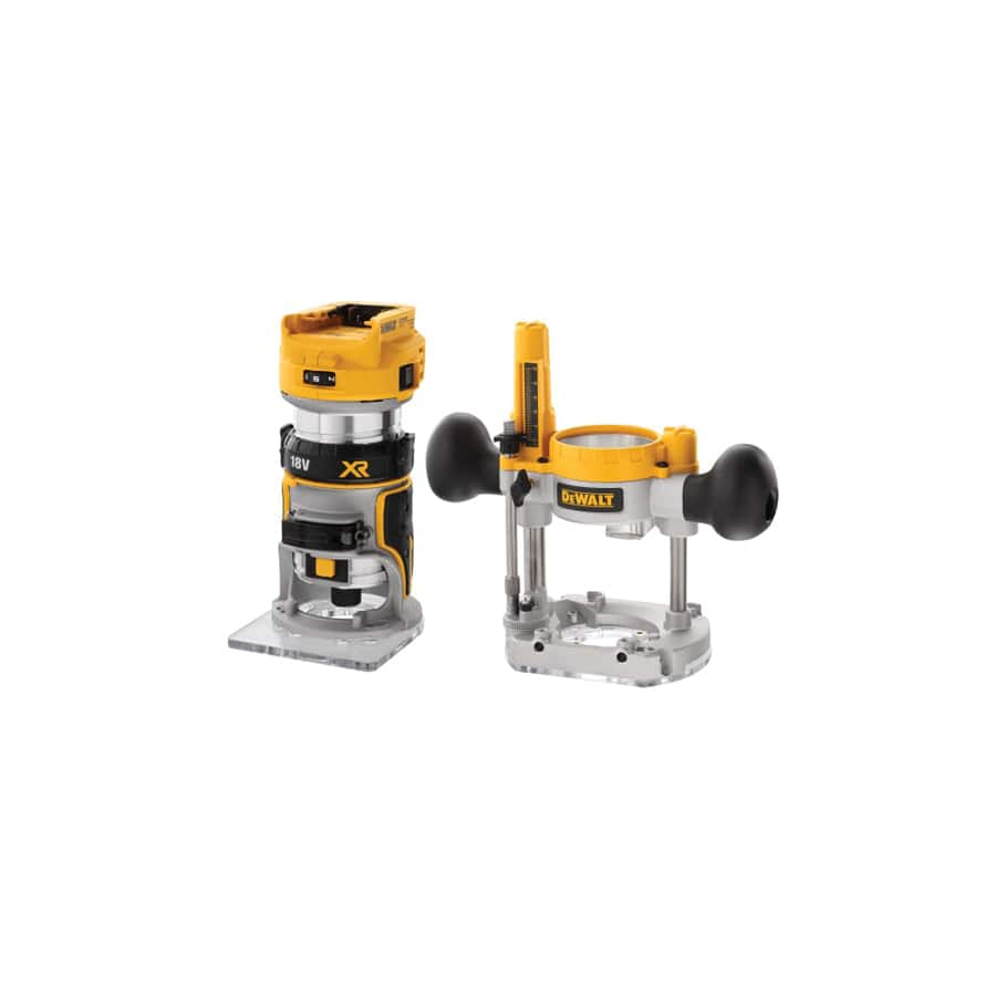DEWALT DEWDCW604NT DCW604NT XR 1/4in Twin Base Router 18V Bare Unit