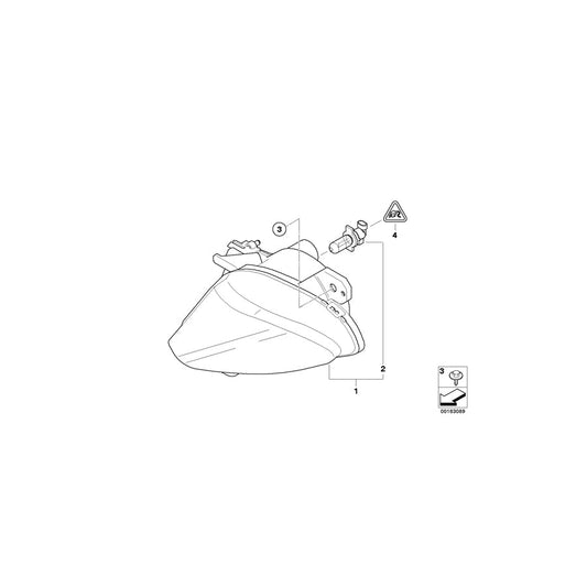 Genuine BMW 63177177175 E63 E64 Fog Lights, Left (Inc. 630i, 635d & 650i) | ML Performance US
