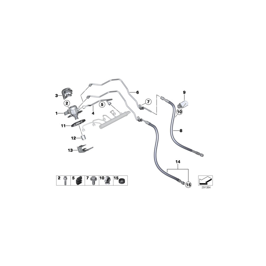 Genuine BMW 13537636052 F10 F07 Fuel Hose (Inc. X3 20iX, X3 20i & X3 28iX) | ML Performance US