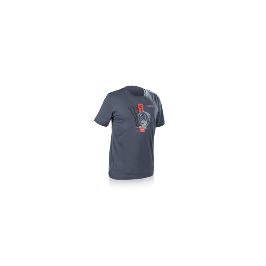 Akrapovic Lifestyle T-shirt Red Strip Men's Blue-Grey | ML Performance US Car Parts