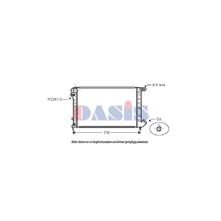 AKS Dasis 071490N Engine Radiator for Nissan Bluebird