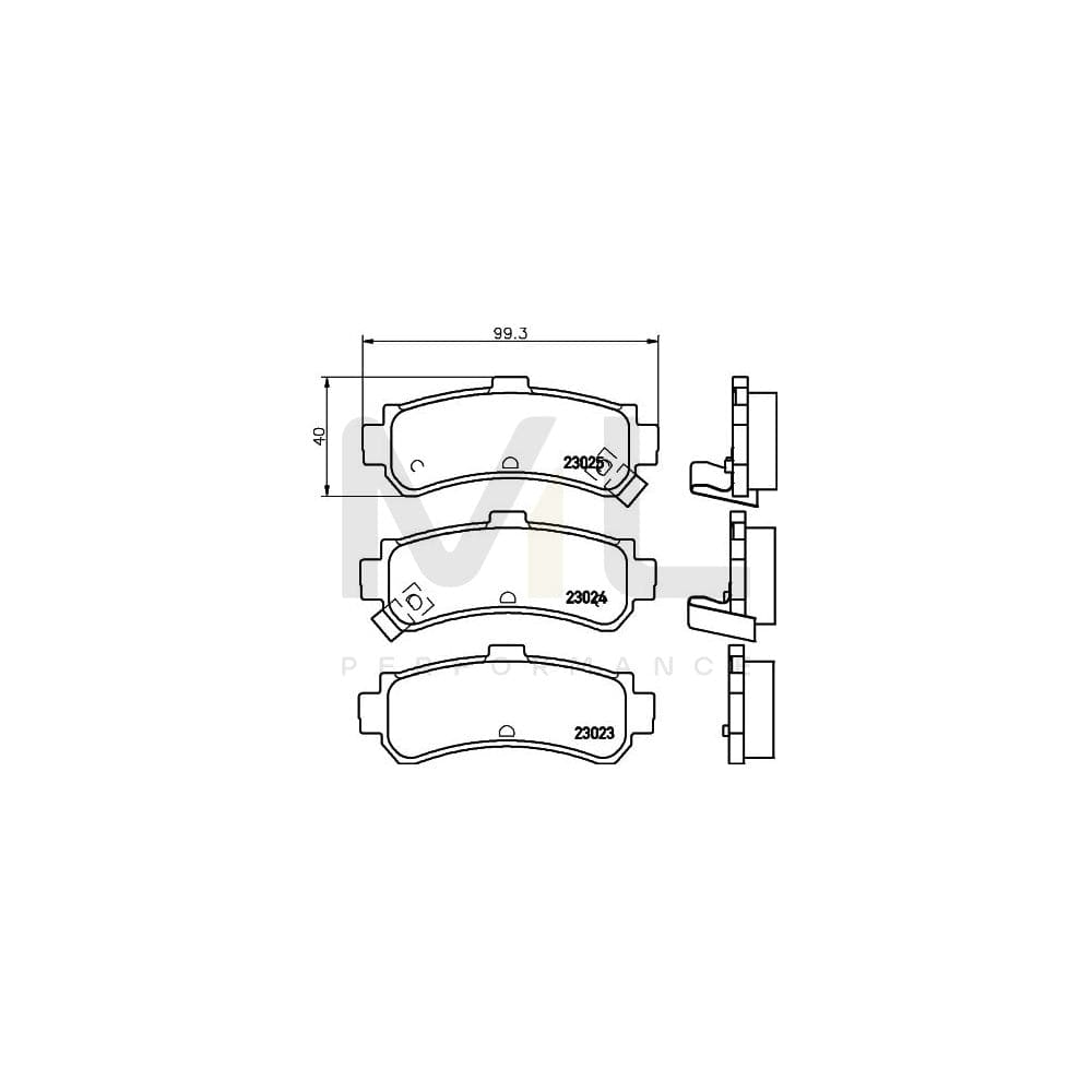 Hella 8DB 355 017-191 Brake Pad Set With Acoustic Wear Warning