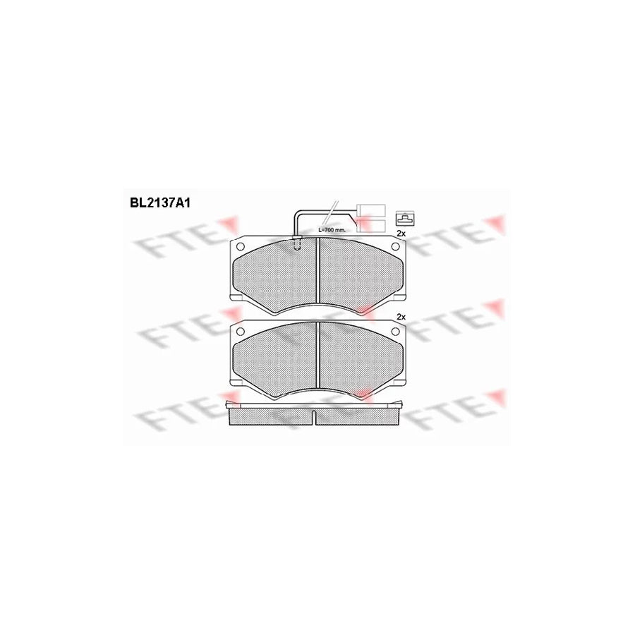 FTE Bl2137A1 Brake Pad Set for Iveco Daily II Dumptruck