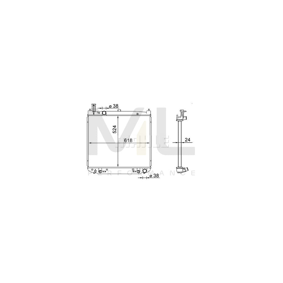 MAHLE ORIGINAL CR 1577 000S Engine radiator for TOYOTA HIACE Brazed cooling fins, Manual Transmission | ML Performance Car Parts