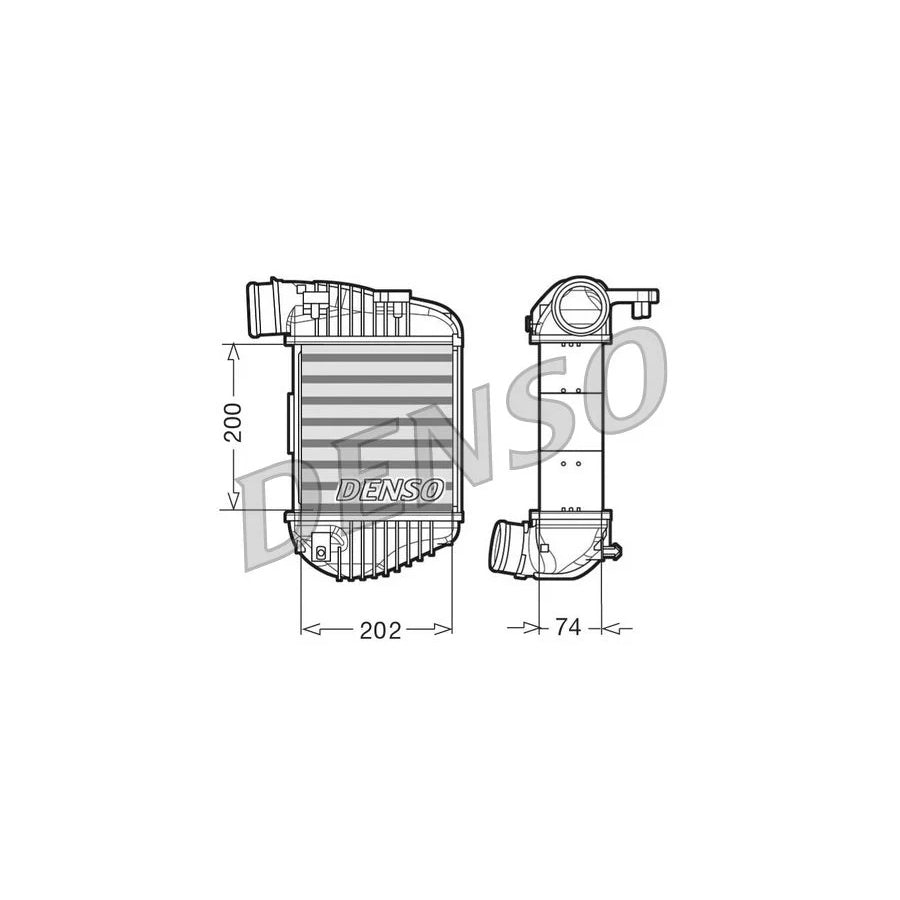 DENSO DIT02023 Intercooler for Audi A6