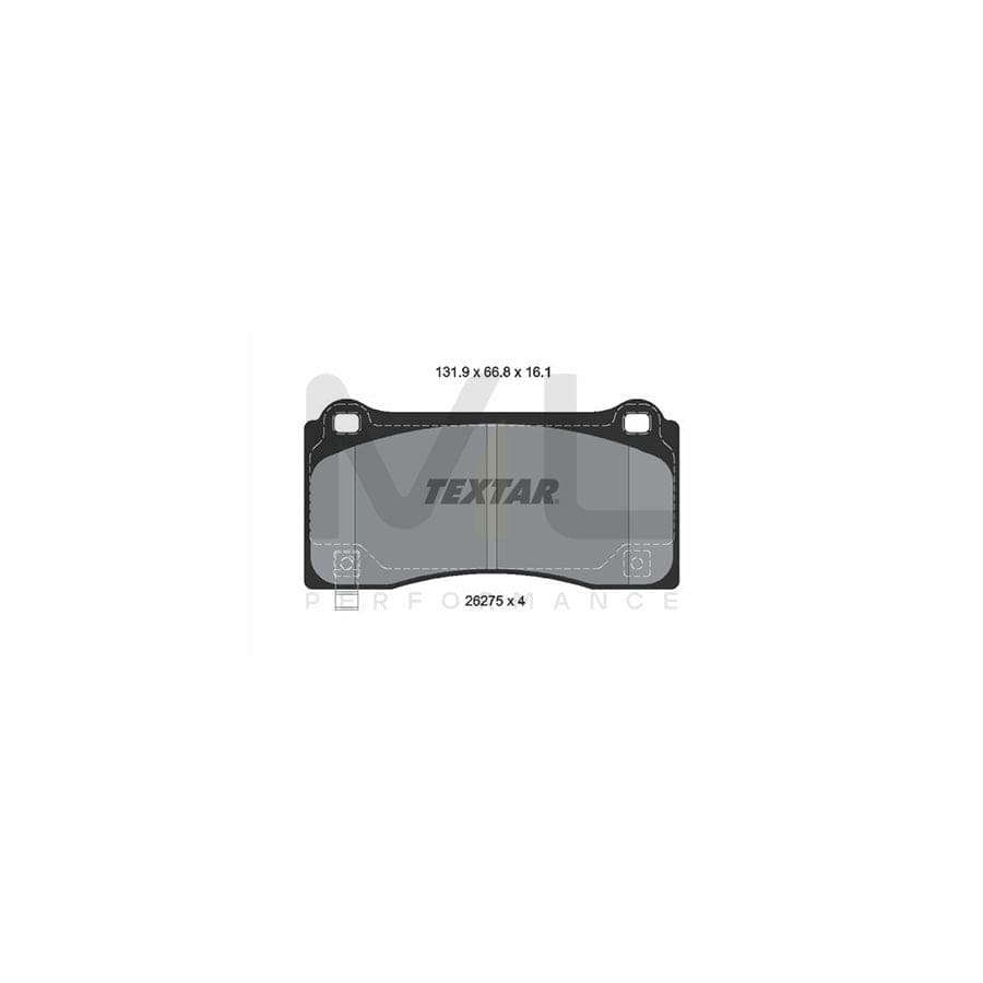 TEXTAR 2627501 Brake pad set incl. wear warning contact | ML Performance Car Parts