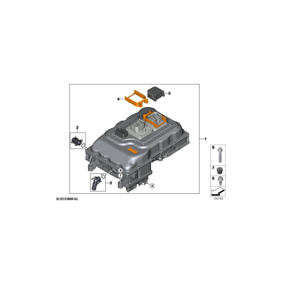 Genuine BMW 07129905217 Isa Screw M8X55 (Inc. i3 94Ah Rex, i3 94Ah & i3 60Ah) | ML Performance US Car Parts