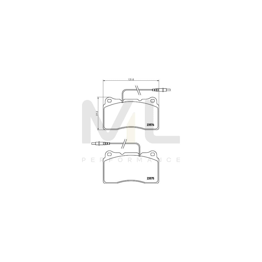 Hella 8DB 355 018-671 Brake Pad Set With Integrated Wear Warning Contact