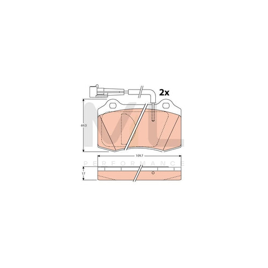 TRW Gdb1191 Brake Pad Set Incl. Wear Warning Contact | ML Performance Car Parts