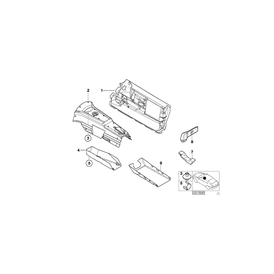 Genuine BMW 51488264210 E52 Sound Insulation, Loudspeaker, Right (Inc. ALPINA V8 & Z8) | ML Performance US Car Parts