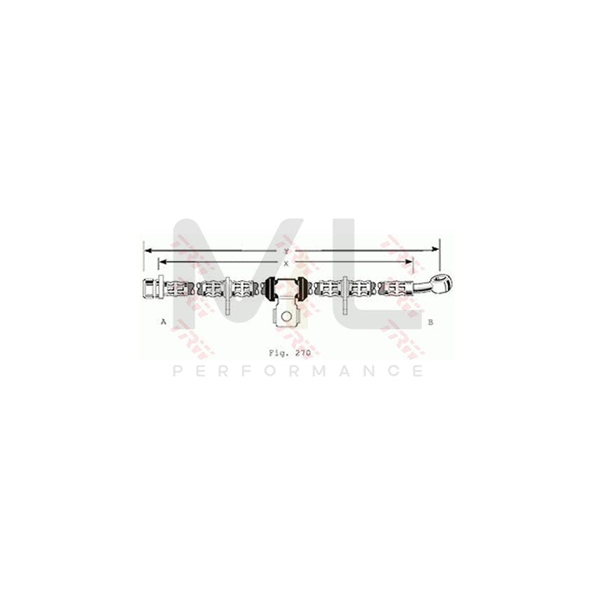 TRW PHD195 Brake Hose for HONDA PRELUDE 696mm | ML Performance Car Parts