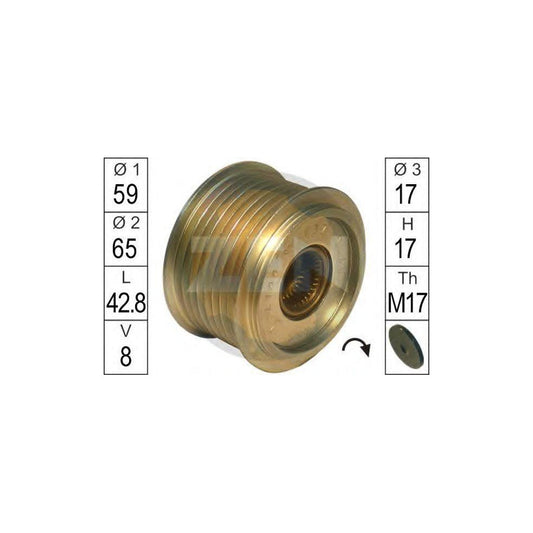 Era 219102 Alternator Freewheel Clutch
